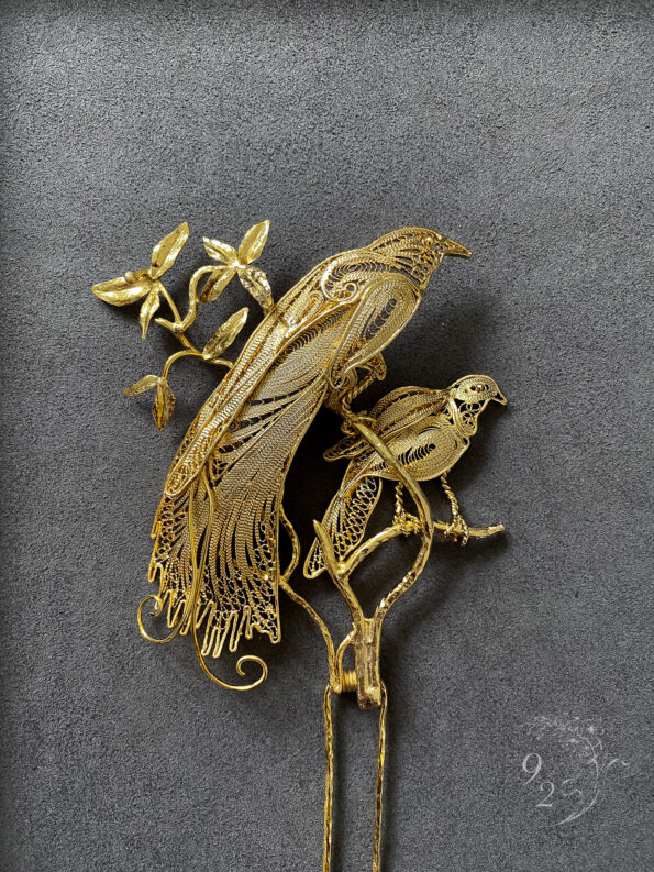 925-202000010-Bird-on-the-Branch-Hairpin-18k-Yellow-Gold-1