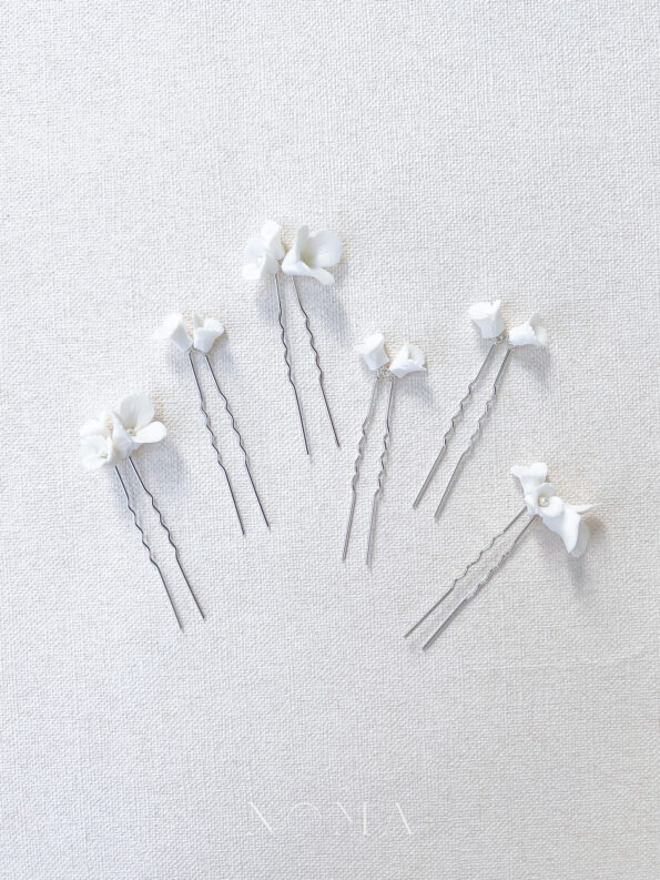 ACC-201900112-Clay-Flower-Simple-Hairpin-Set-White-Silver-6-pcs