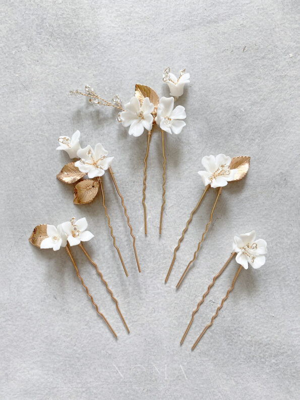 ACC-202000056-Clay-Flower-Blossom-Jardin-Hairpin-Set-Gold-5-pcs