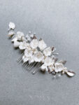 ACC-202100033-Clay-Flower-Blossom-Leaves-Medium-Haircomb-White-Silver