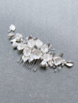 ACC-202100033-Clay-Flower-Blossom-Leaves-Medium-Haircomb-White-Silver