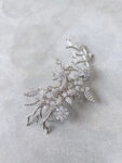 ACC-202200002-Paved-Flower-Branch-Medium-HairvineBrooch-White-Gold