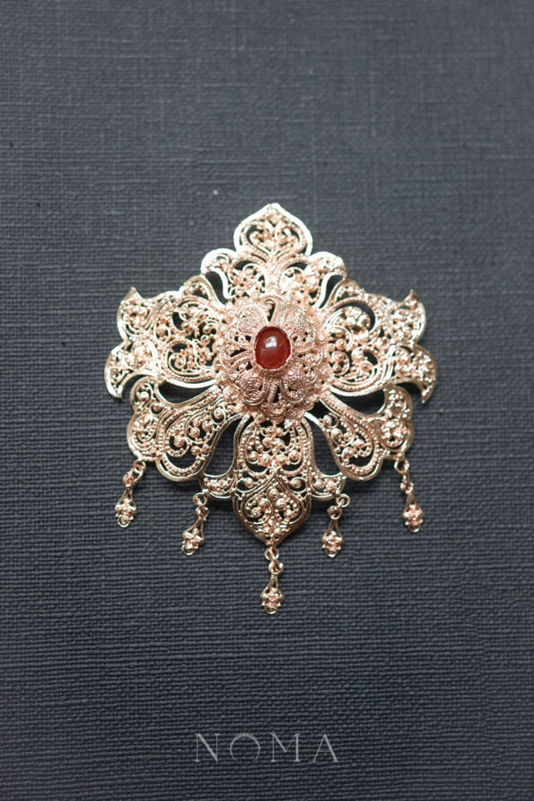 ANG-202200002-Kraton-Brooch-18k-Rose-Gold-Red