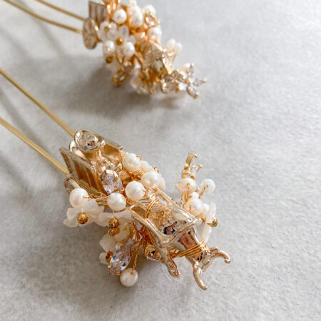 Ox Cart Hairpin - Gold