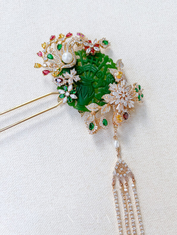 CHN-202100087-Carved-Jade-Peacock-Gems-Hairpin-Gold-Rainbow-2