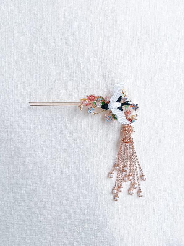 CHN-202200072-Colorful-Empress-Crane-Blossom-Hairpin-Gold-1