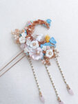 CHN-202200073-Colorful-Magical-Moon-Rabbit-Hairpin-Gold-Pink-2