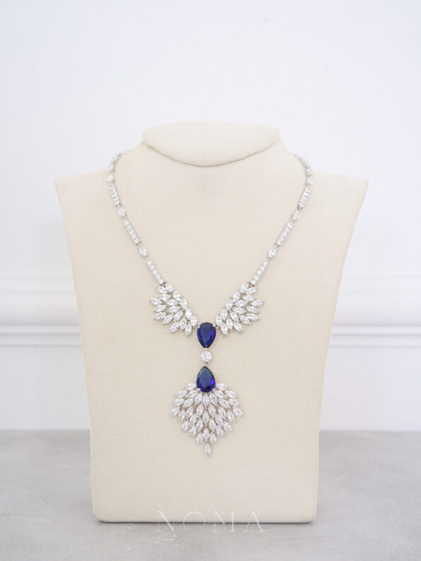 DJW-201900399-Sapphire-Bouquet-Necklace-Rhodium-White-Gold-Sapphire