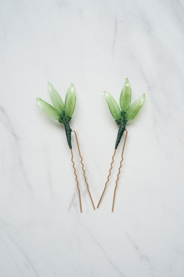 FLR-202000013-CG-Bamboo-Leaves-Hairpin-Set-Gold-Green-2-pcs