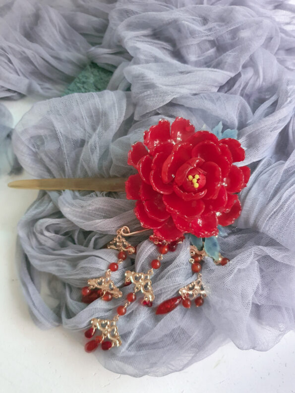 FLR-202000064-HS-Carnation-Hairpin-Gold-Red-2