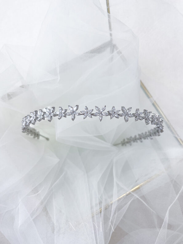 HBC-202200004-Five-Petals-Marquise-Mix-Headband-Rhodium-White-Gold-1