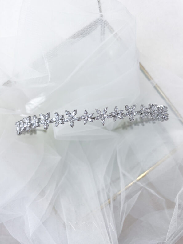 HBC-202200004-Five-Petals-Marquise-Mix-Headband-Rhodium-White-Gold