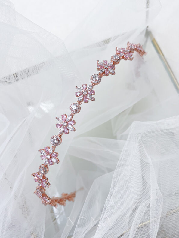 HBC-202200007-Floral-Blossom-Headband-18k-Rose-Gold-Pink-Diamond-1