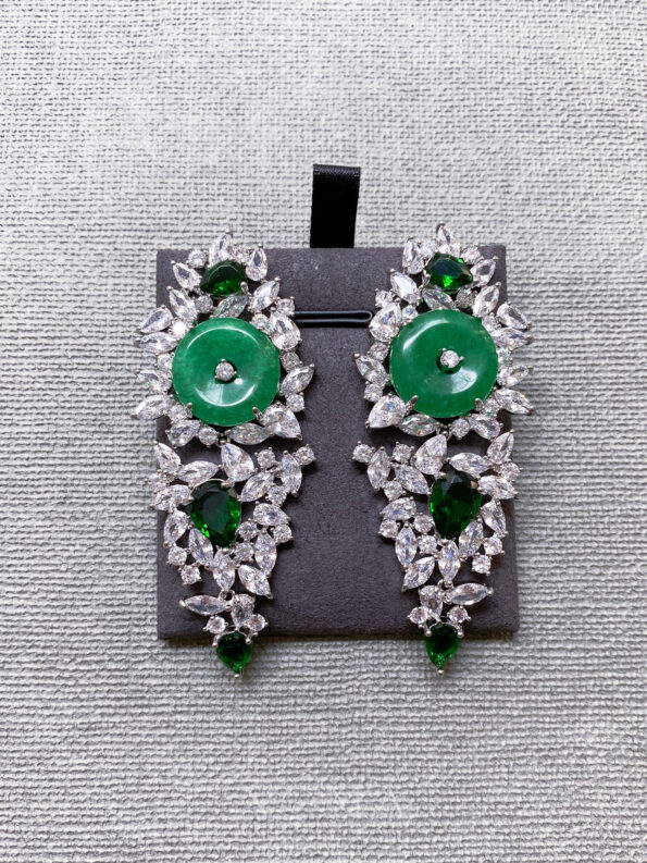 JJW-202100026-Superior-Round-Jade-Emerald-Earrings-Rhodium-White-Gold-Jade-1