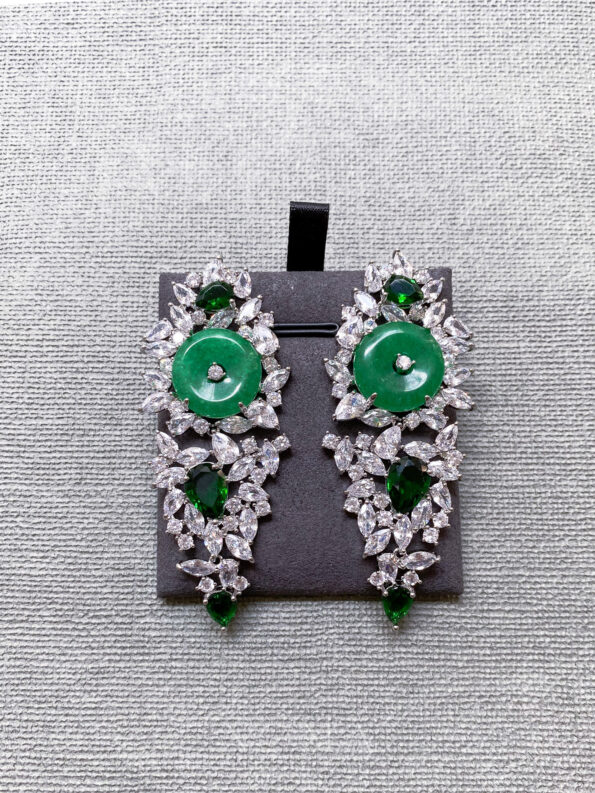 JJW-202100026-Superior-Round-Jade-Emerald-Earrings-Rhodium-White-Gold-Jade