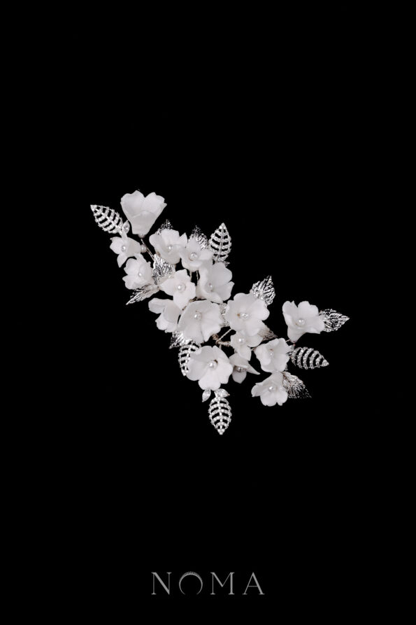 ACC-202300009-Clay-Flower-Blossom-Leaf-Shine-Side-HairvineBrooch-White-Gold-2