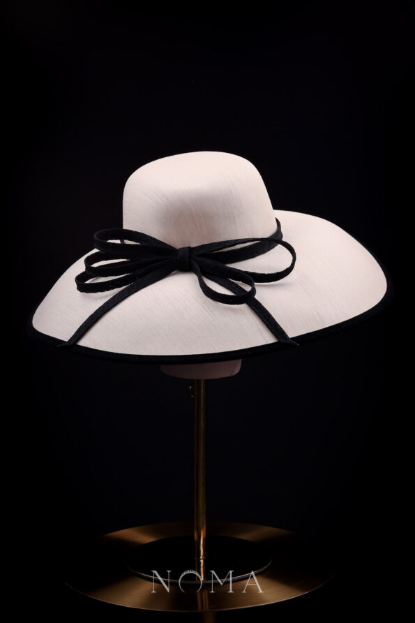 HMV-202200008-BW-Lady-Millinery-Hat-White-1