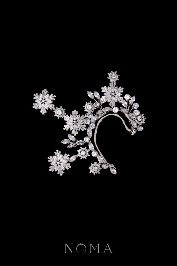 ACC-202000027-Snowflakes-Earpiece-White-Gold-Right