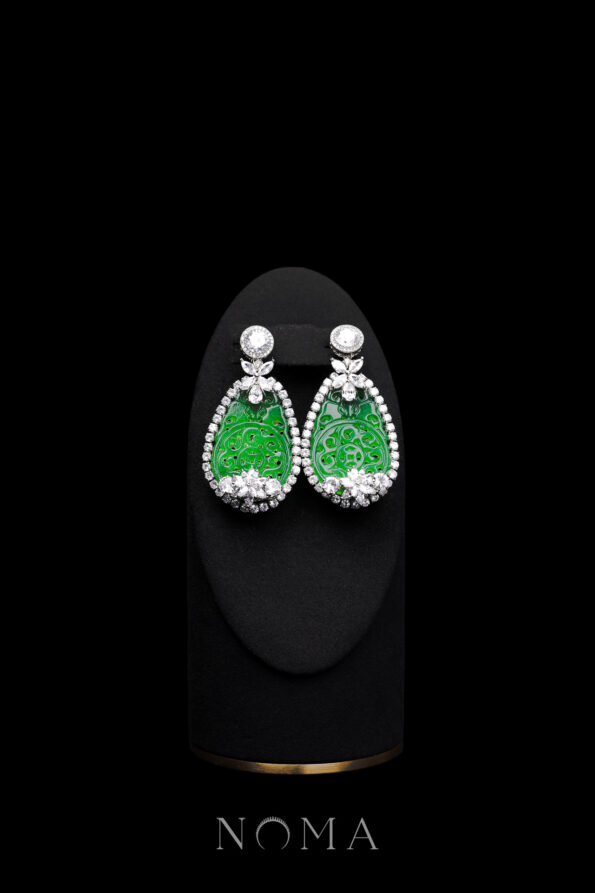 CHN-202300061-Gems-Royal-Six-Petals-Carved-Rounded-Teardrop-Jade-Earrings-White-Gold-Jade