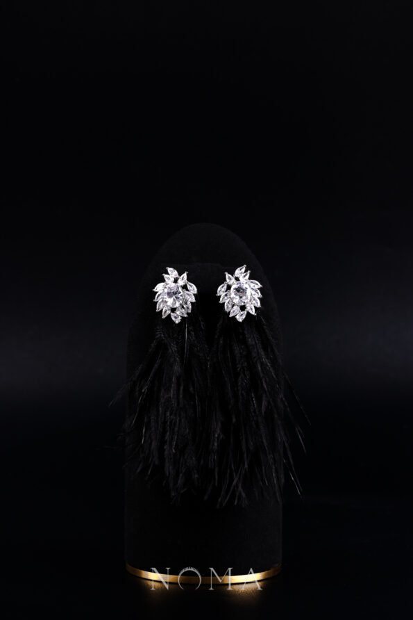 ACC-202300041-Majestic-Feather-Earrings-White-Gold-Black