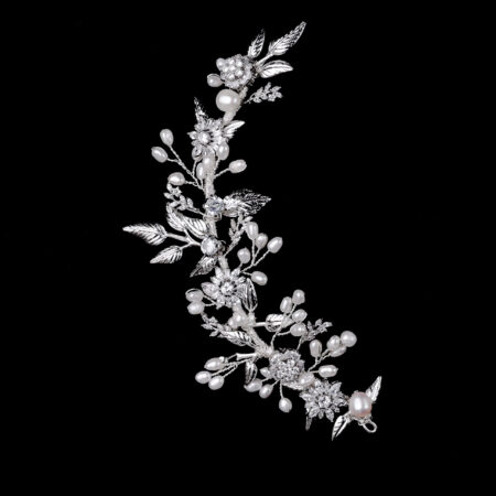 Extravagant Twines Side Hairvine - White Silver