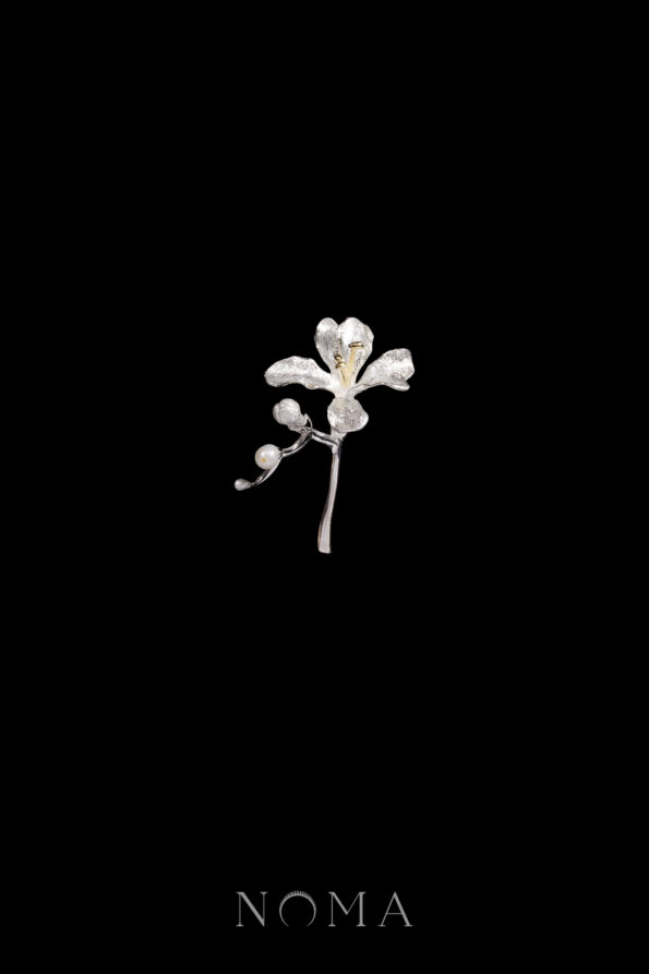 925-202300007-Natural-Orchid-Brooch-Unplated-Silver-1