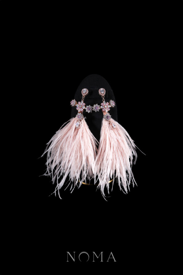 ACC-202200078-Plus-Pink-Feathery-Earrings-Rose-Gold-Pink