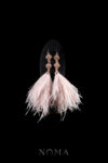 ACC-202200079-Double-Disco-Feathery-Earrings-Gold-Pink