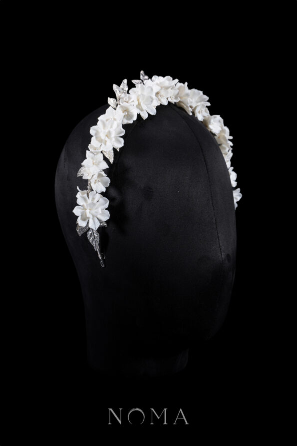 ACC-202300054-Clay-Flower-Lotus-Mix-Leaves-Headband-White-Silver-1