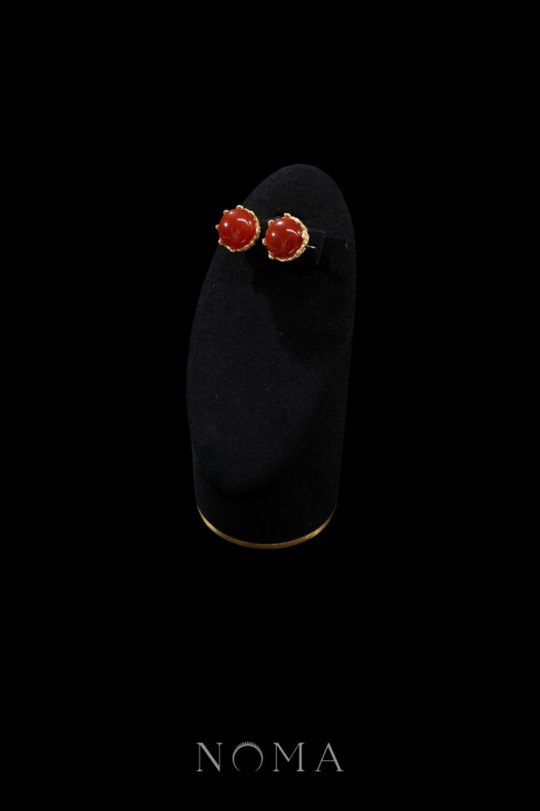 ANG-202300001-Giok-Merah-Earrings-Doff-Gold-Red-Jade-1