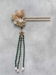 CHN-201900116-Crane-Flowers-Hairpin-Gold-Green-Right
