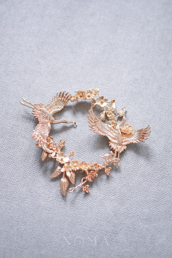 CHN-202100074-Double-Crane-in-Circle-Brooch-Gold-1