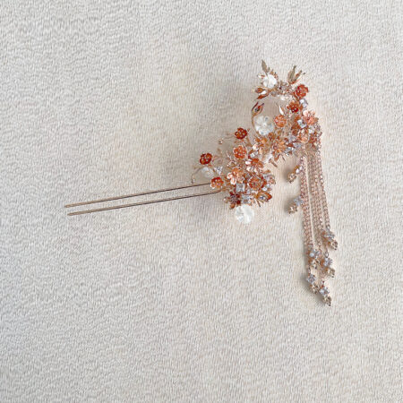 Floral Branching Hairpin - Gold