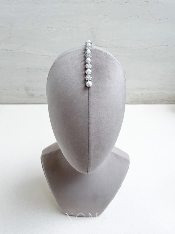 DJW-202200024-Pearl-Halo-Round-Paved-Partition-Hairvine-Rhodium-White-Gold-White-Pearl