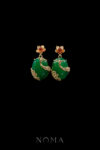 JJW-202300061-Little-Flower-Peacock-Oval-Jade-Earrings-18k-Yellow-Gold-Jade