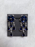 DJW-201900106-Blue-Sapphire-Flower-Earrings-Rhodium-White-Gold-Sapphire