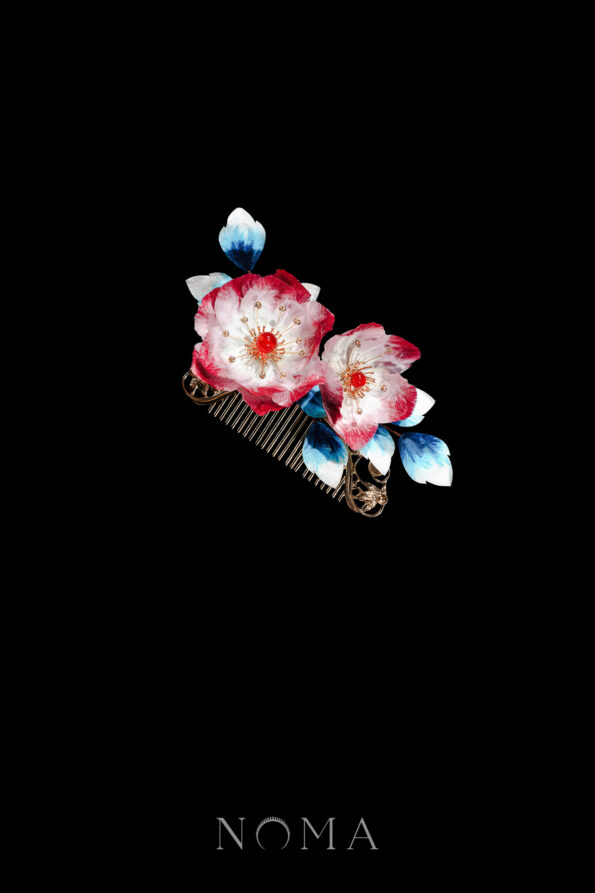 FLR-202300042-CS-Double-Peony-Haircomb-Gold-Red-1