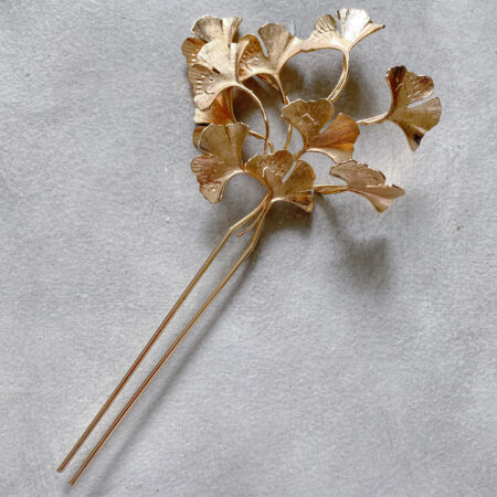 Ginkgo Garden Hairpin - 18k Yellow Gold