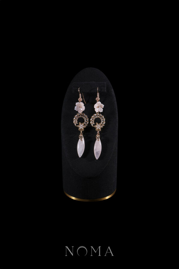 CHN-202300046-Floral-Feminine-Jade-Earrings-Gold-Pink-Jade