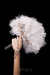 ACC-202200028-Feather-Bird-Treasure-Fan-Gold-White