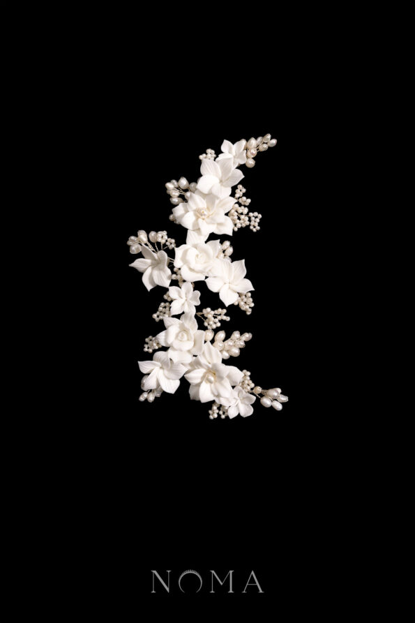 ACC-202300104-Clay-Flower-Double-Lily-Mix-Hairvine-White-Silver