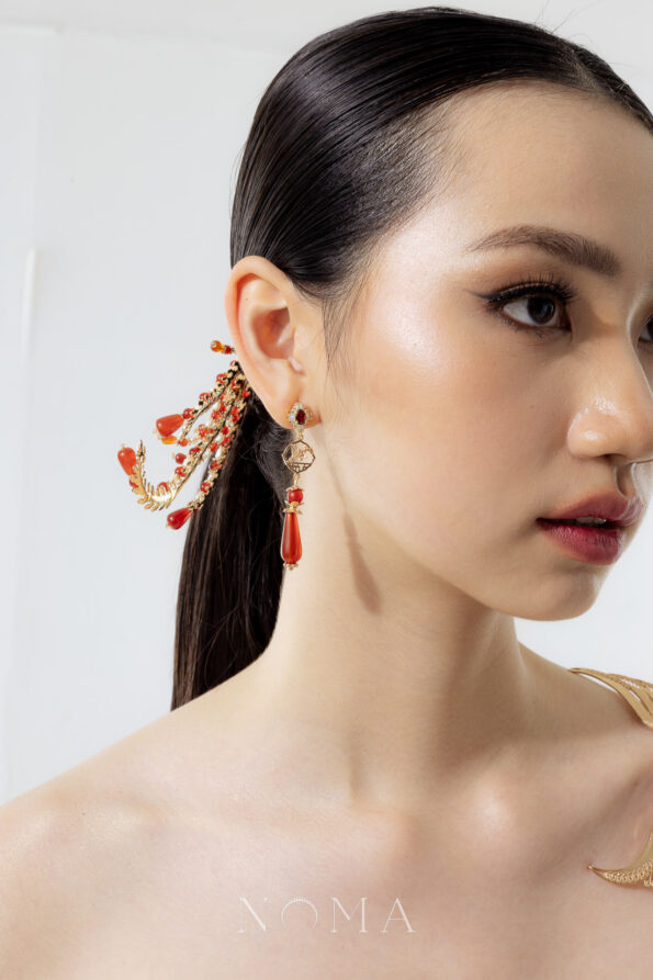 CHN-202400008-Cherry-Blossom-Window-Pear-Jade-Earrings-Gold-Red-Jade-1