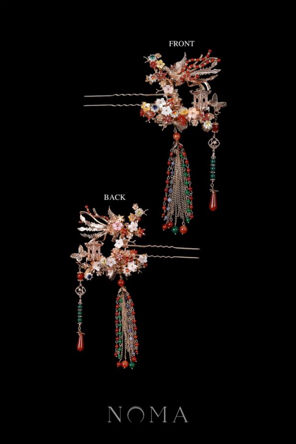 CHN-202400023-Flying-Phoenix-Floral-Galore-Hairpin-Gold-Left-1