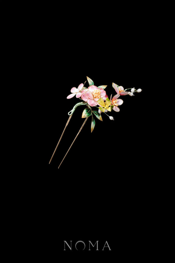 FLR-202300044-CS-Peony-Bouquet-Hairpin-Gold-Pink