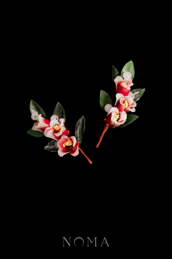 FLR-202400004-CG-Peony-Bloom-Side-HairvineBrooch-Gold-Red-1