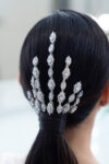 ACC-202100042-Oval-Shine-Ponytail-Haircomb-with-Chain-Set-White-Gold-2-pcs