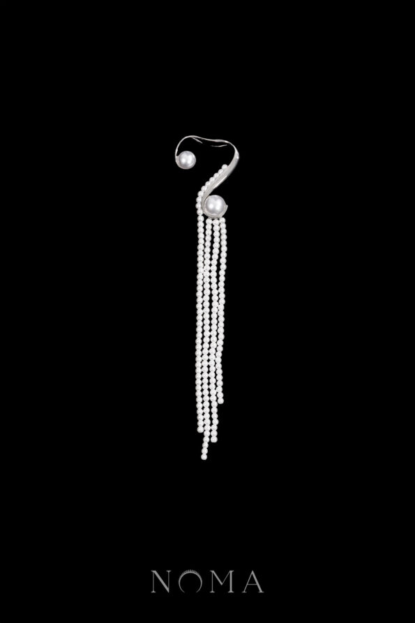 ACC-202400001-Minimalist-Pearl-Tassel-Earpiece-Silver-Left