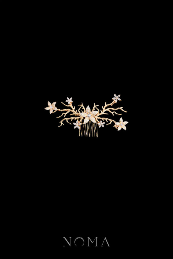 ACC-202400006-Paved-Flower-Simple-Branch-Side-Hairvine-Gold-Right