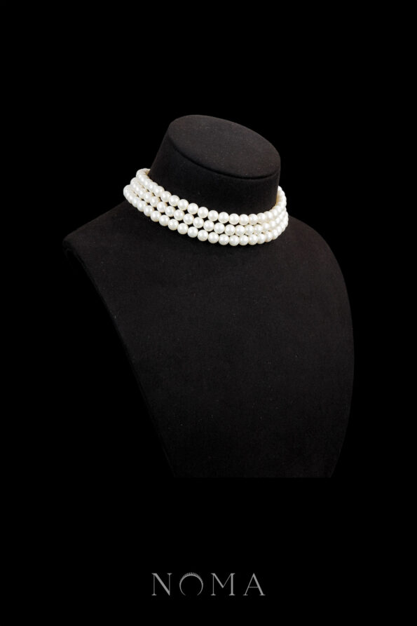 ACC-202400025-Triple-Strap-Pearl-Necklace-White-Gold-White-1