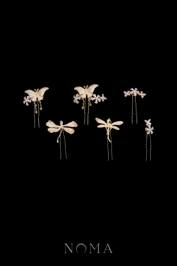 ACC-202400045-Garden-Fauna-Hairpin-Set-Gold-6-pcs